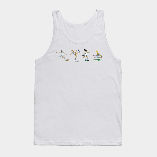 Women's football Tank Top by dizzycat-biz